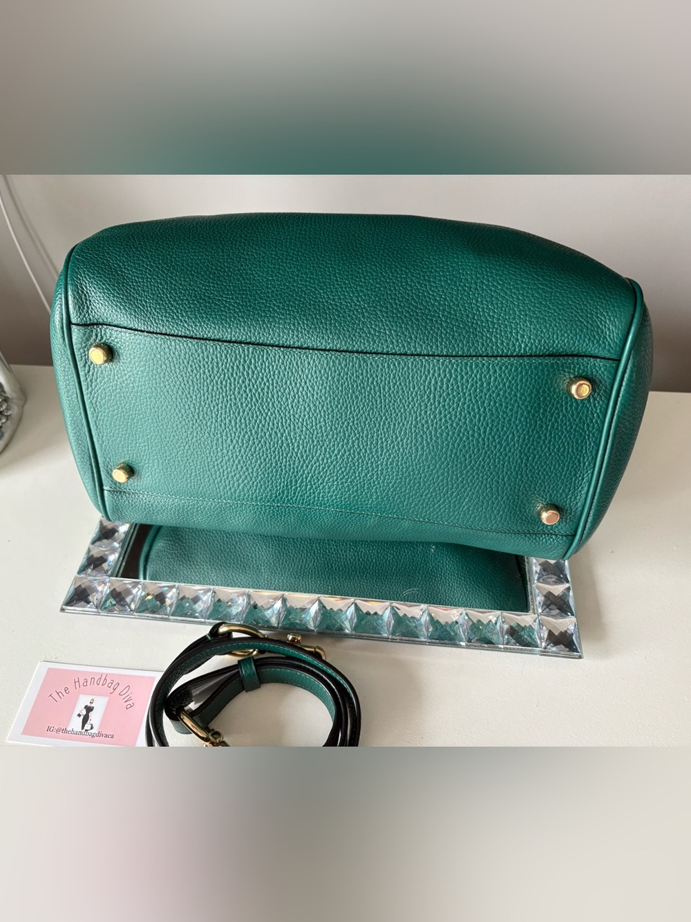 ❌SOLD❌🍀Coach Emerald Green Large Rowan CES11🍀 - Picture 3 of 9